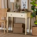 Baxton Studio Mahler Traditional White Finished Wood 1-Drawer Console Table 199-12258-ZORO